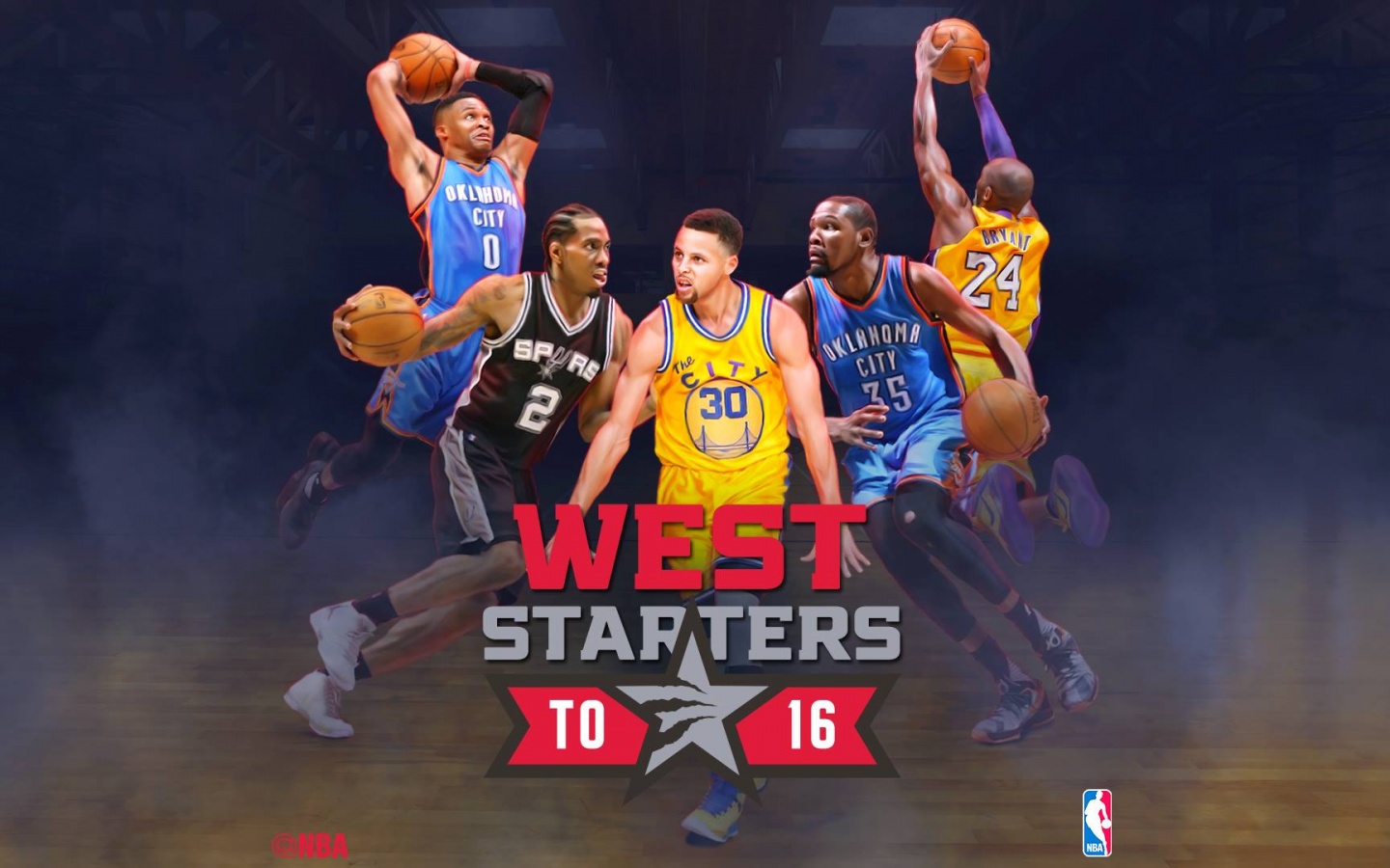 West 2016 NBA All Star Starters