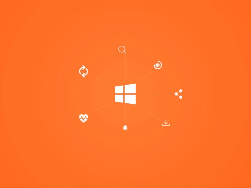 Windows 10 Stay Connected Orange