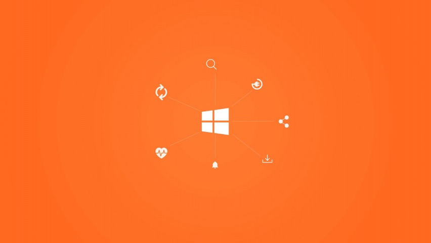 Windows 10 Stay Connected Orange