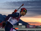 Biathlete On The Track In Sochi 2014