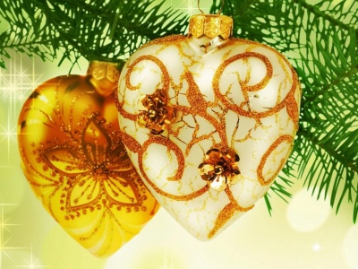 Decorations Heart Thread Needles Christmas