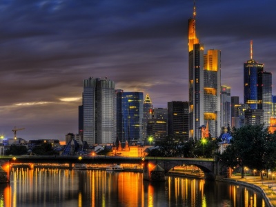 Frankfurt Am Main Germany Building River City Landscape
