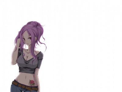 Girl Tattoos Purple Hair