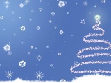 Happy New Year Christmas Blue Fur Tree