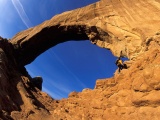 Hiking Arches National Park Utah Usa Sandstone