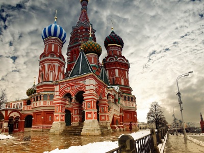 Moscow Cloud St Basils Cathedral City Landscape