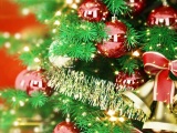 New Year Tree Toys Bells Ribbon Holiday