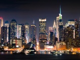 New York Manhattan Night City