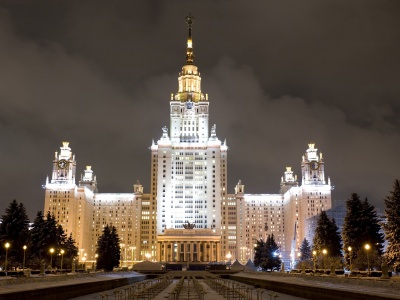 Russia Moscow University Evening City Landscape