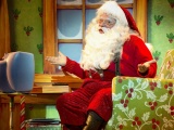 Santa Claus Astonishment Armchair Tv