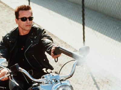 Terminator Judgment Day Arnold Schwarzenegger Actor Motorcycle Shotgun