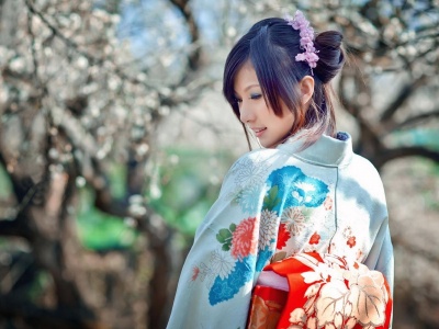 Women Japan Cherry Blossoms Dress Sakura Japanese Kimono Asians