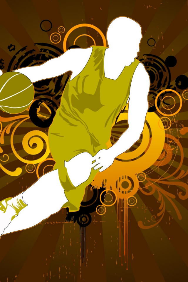 Abstract Basketball Player