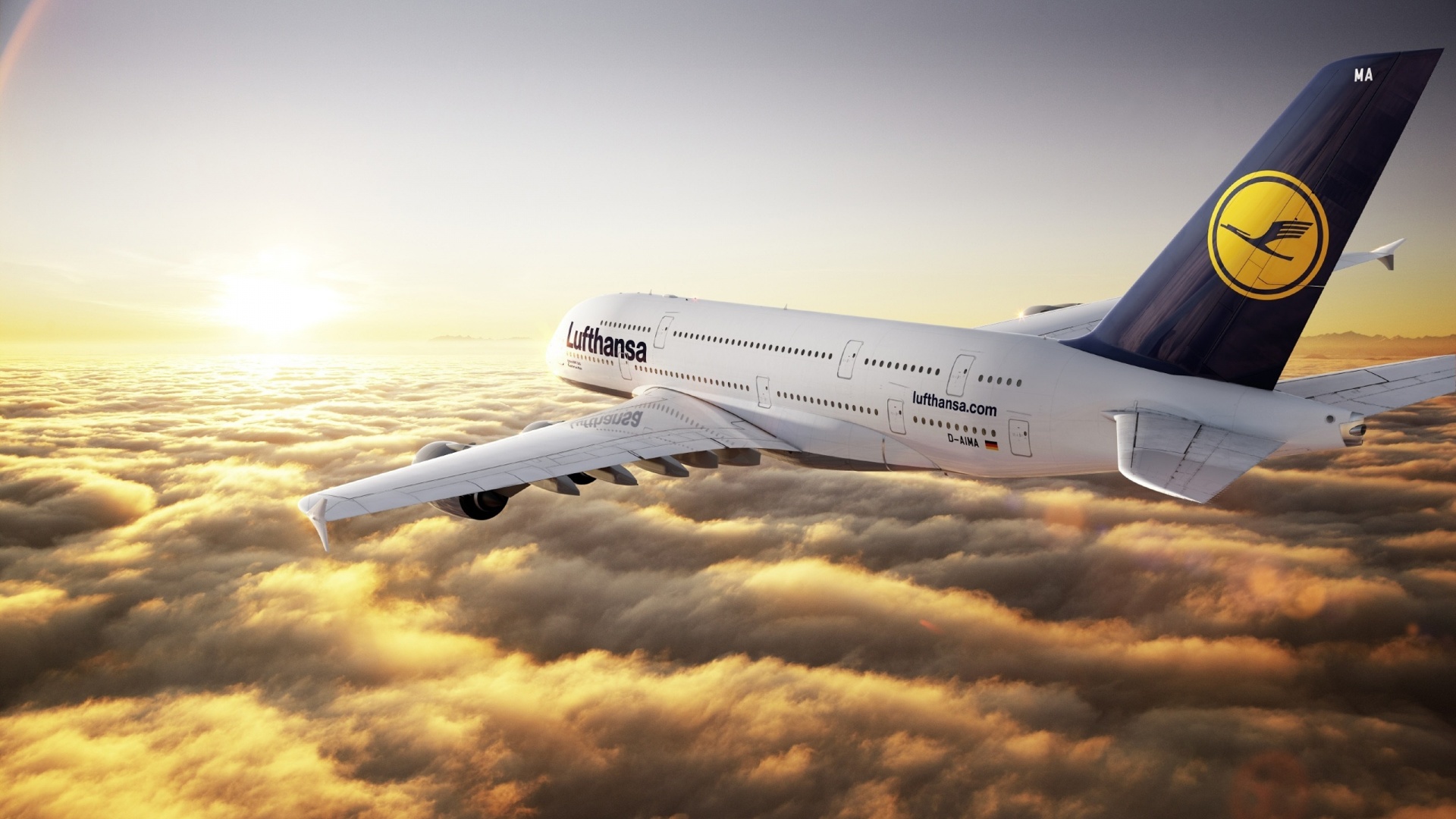 Airbus A380 Flight Clouds