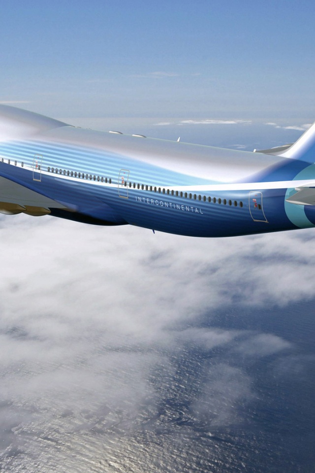 Aircraft Boeing Flight Clouds Ocean