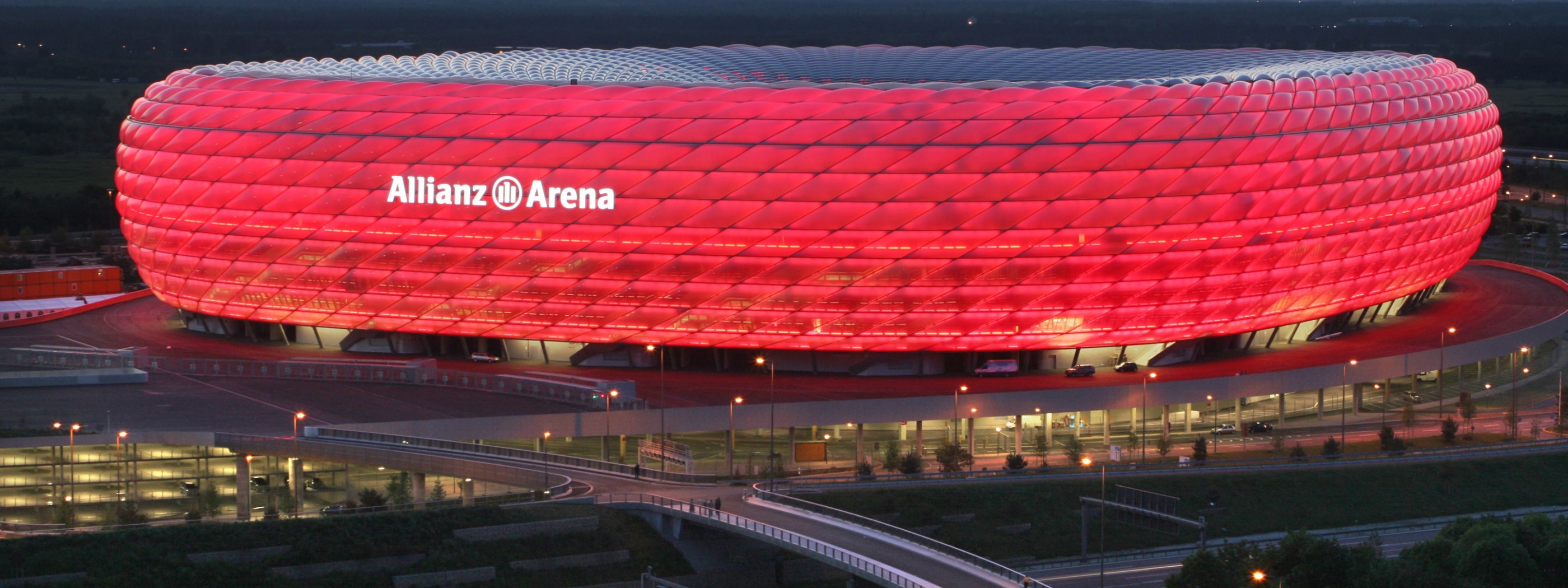 Allianz Arena In Red Bayern Munich