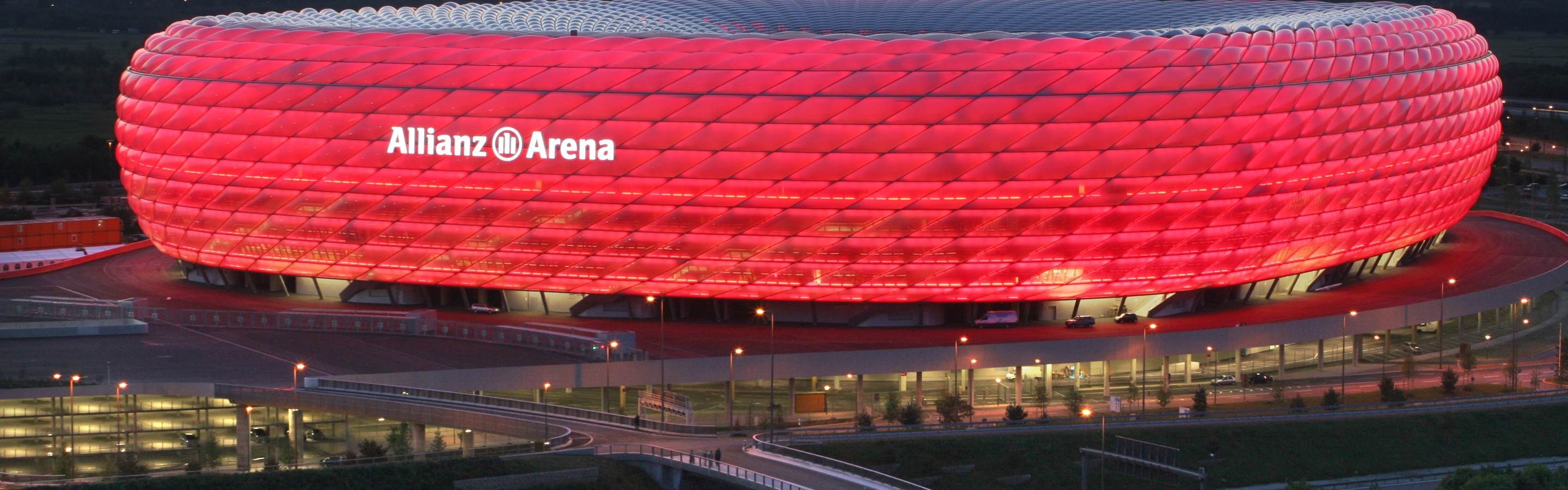 Allianz Arena In Red Bayern Munich