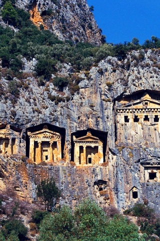 Ancient Lycian Rock Tombs Antalya Turkey