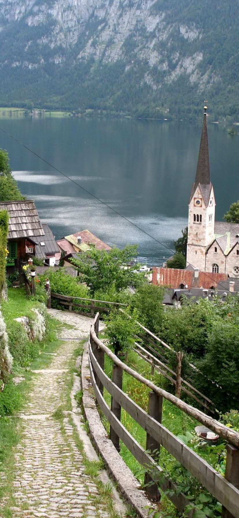 Austria Hallstatt River Homes