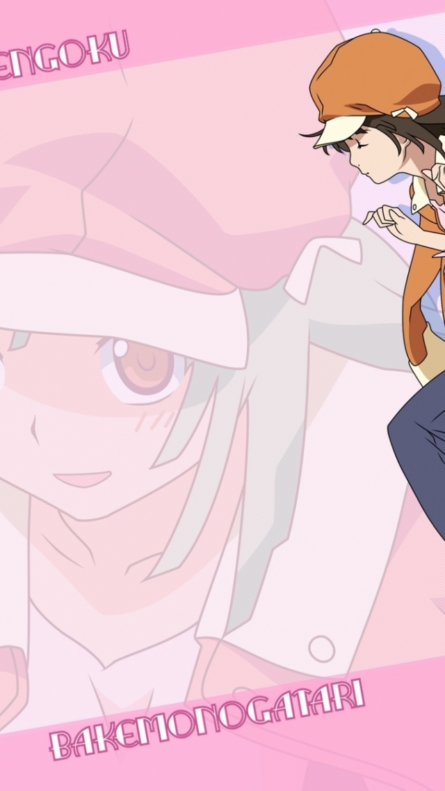 Bakemonogatari Girl Jump Posture Anime