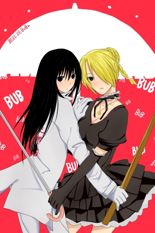 Beelzebub Girl Umbrella Hug Anime Wallpaper