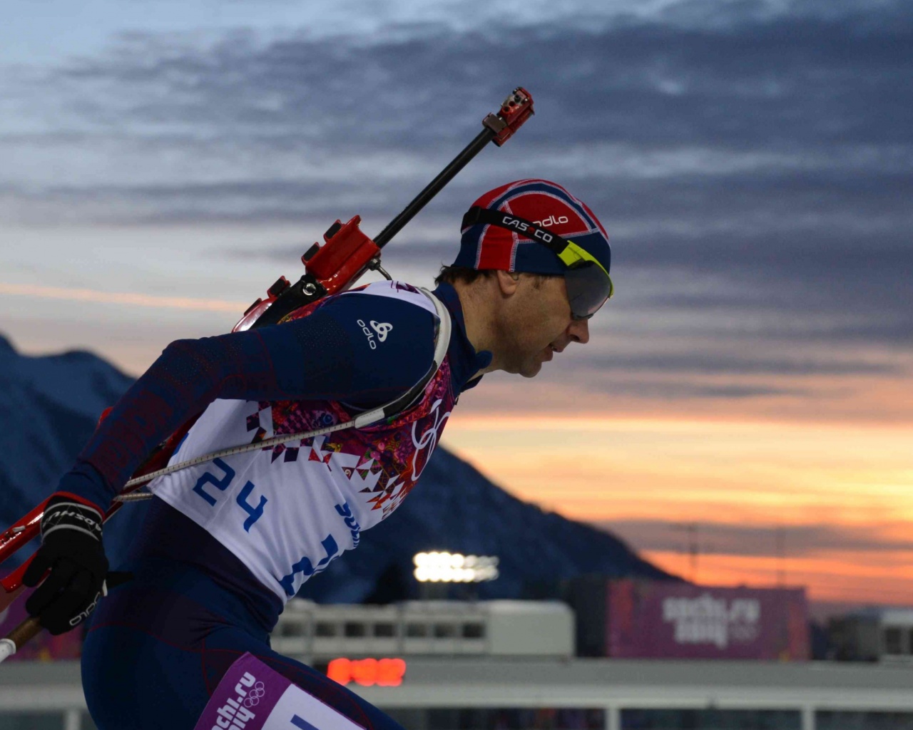 Biathlete On The Track In Sochi 2014