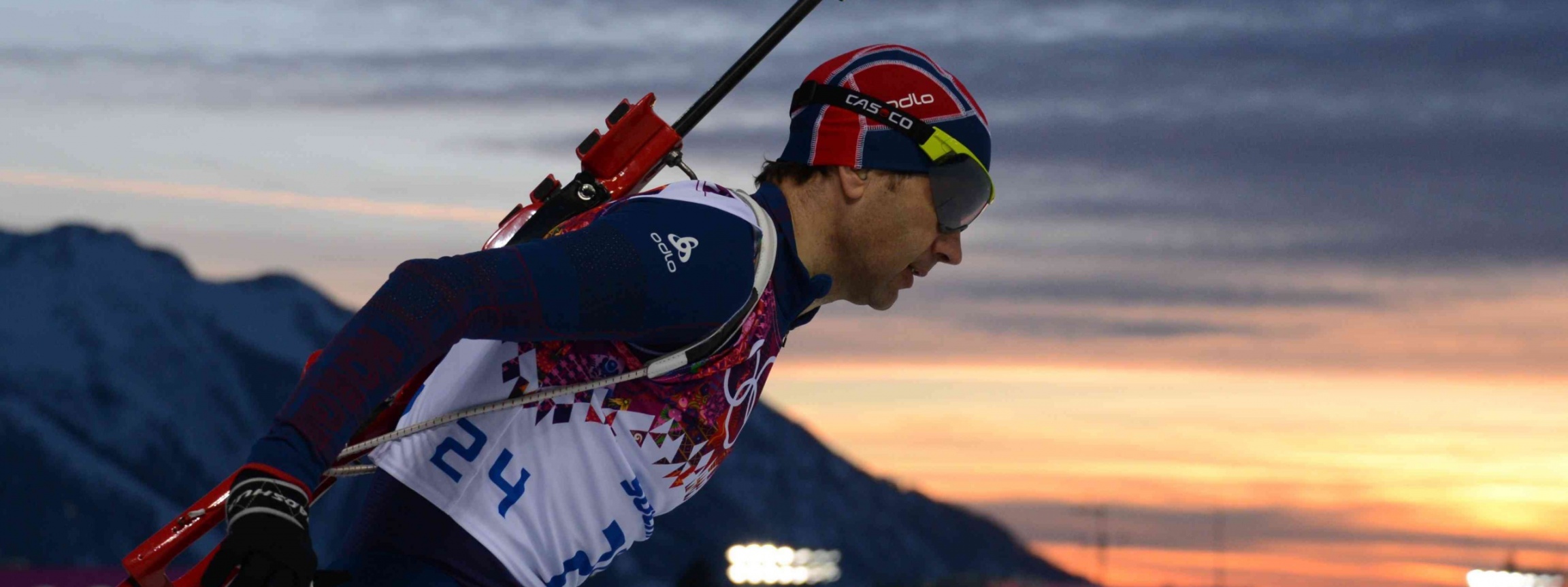 Biathlete On The Track In Sochi 2014