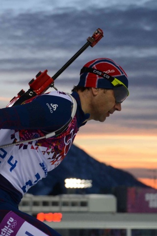 Biathlete On The Track In Sochi 2014