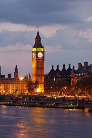 Big Ben Great Britain England London Westminster Palace River Thames City Evening