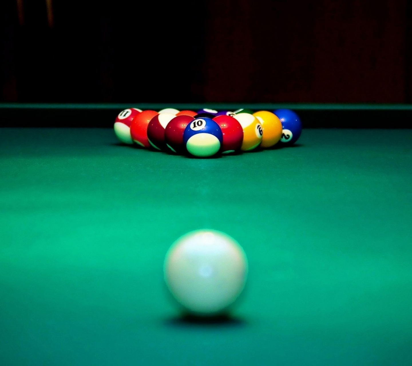 Billiard Table And Balls