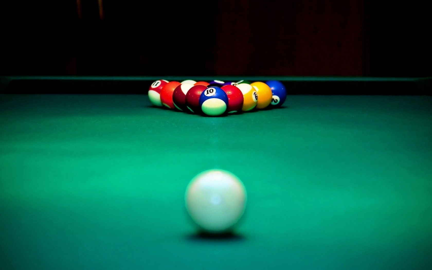 Billiard Table And Balls