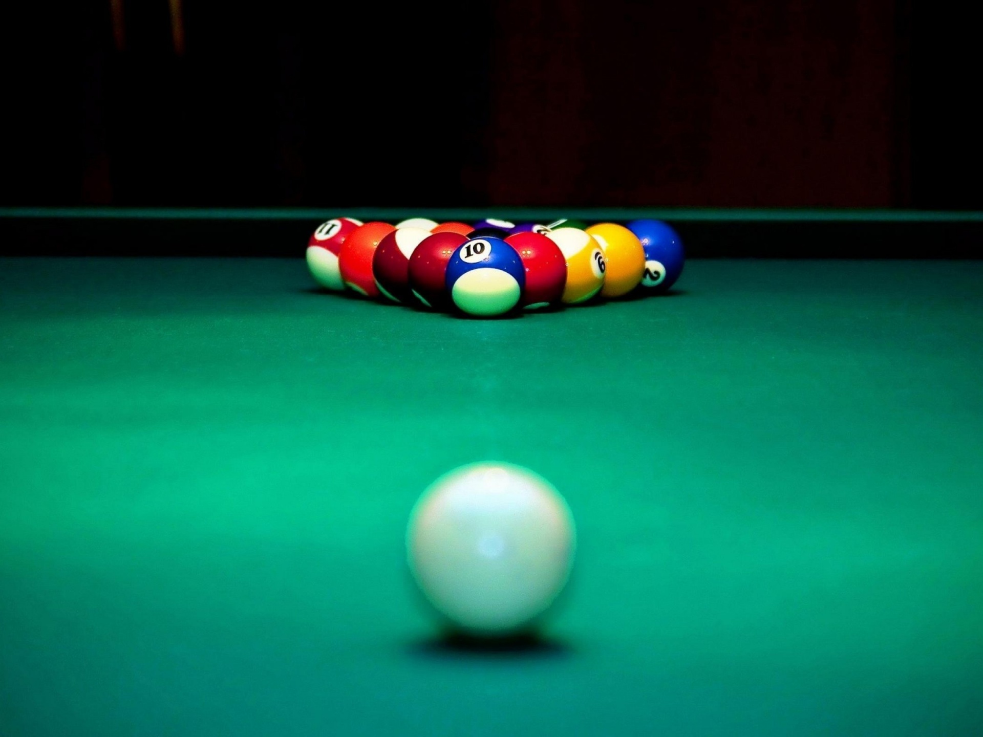 Billiard Table And Balls