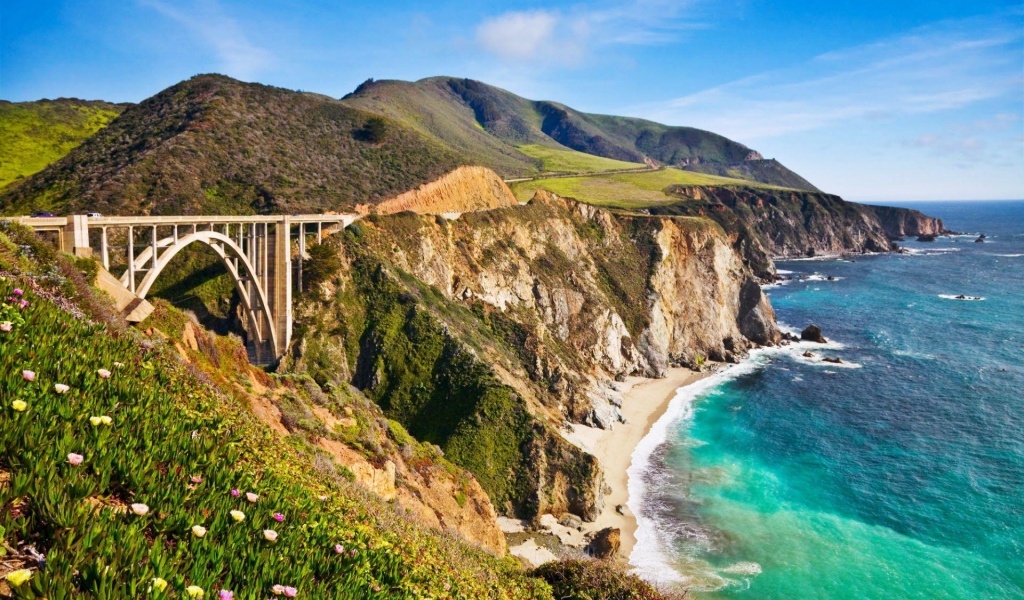 Bixby Bridge Big Sur California Beach Nature Landscapes