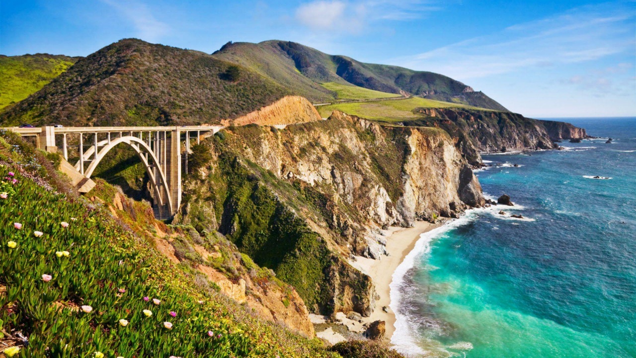 Bixby Bridge Big Sur California Beach Nature Landscapes