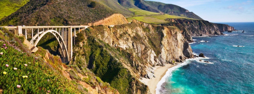 Bixby Bridge Big Sur California Beach Nature Landscapes