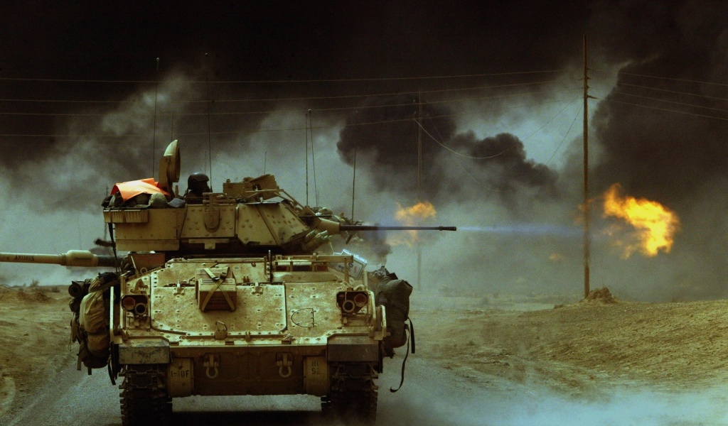 Bradley Tanks Fire Iraq