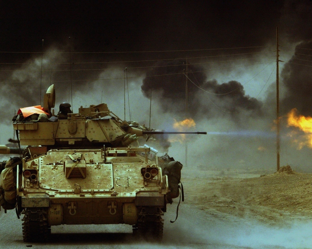 Bradley Tanks Fire Iraq