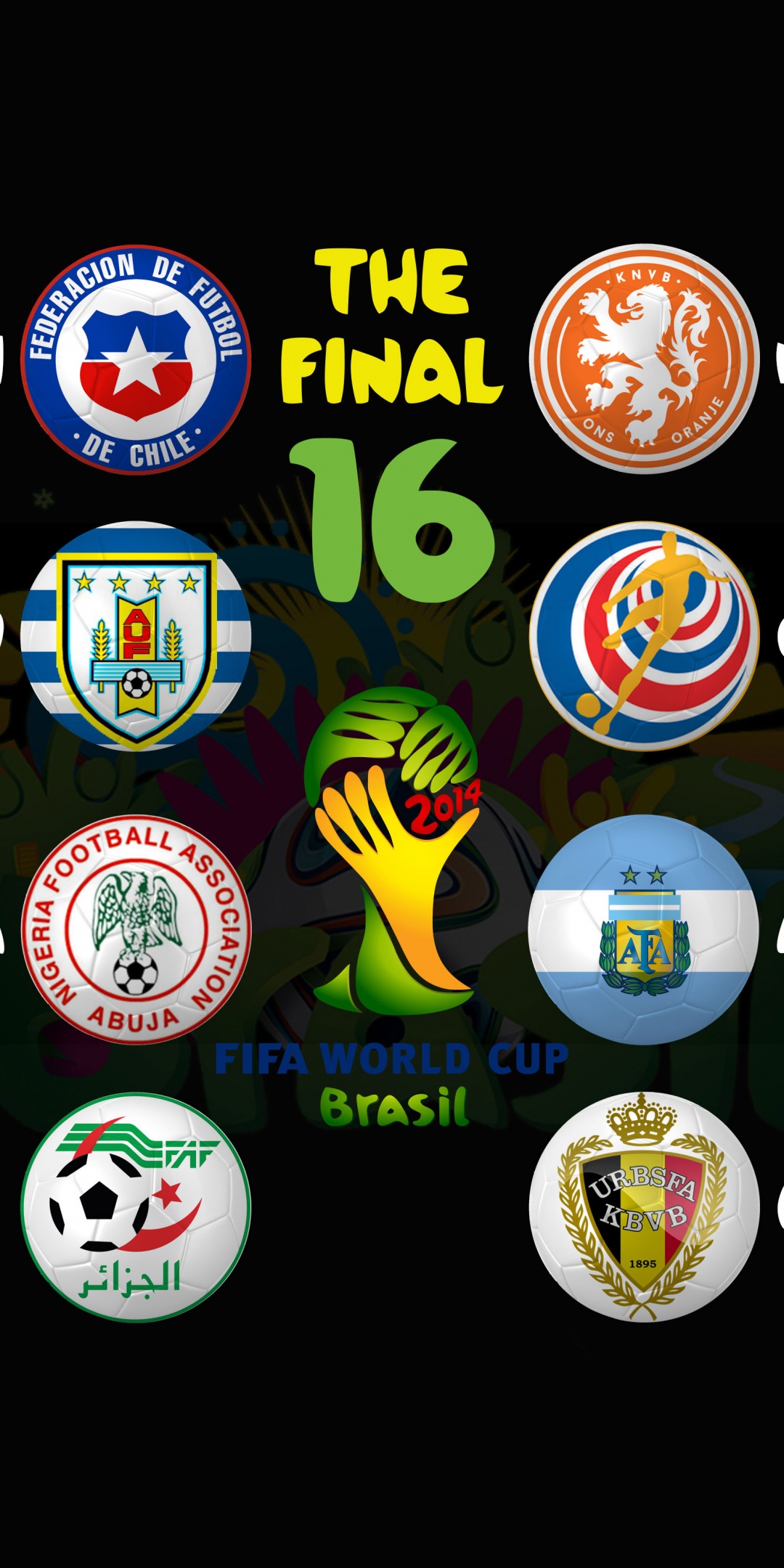 Brazil 2014 WC Round Of 16 Bracket