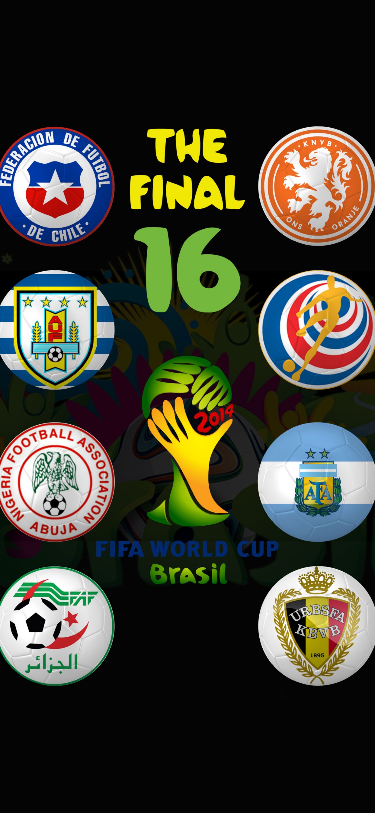 Brazil 2014 WC Round Of 16 Bracket