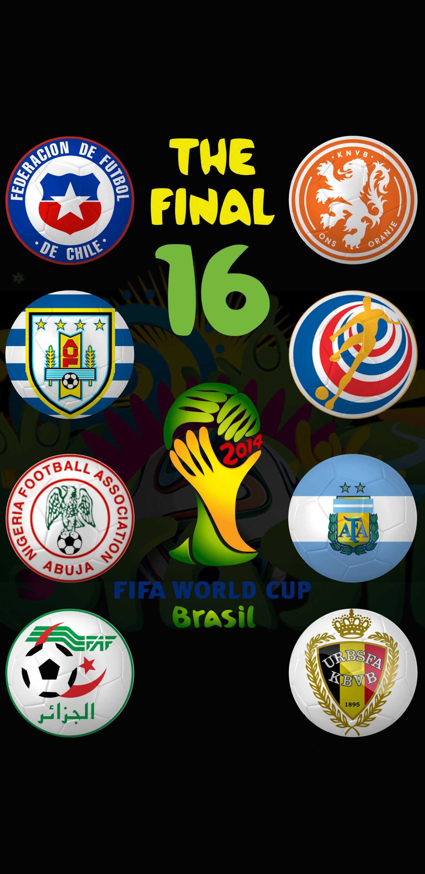 Brazil 2014 WC Round Of 16 Bracket