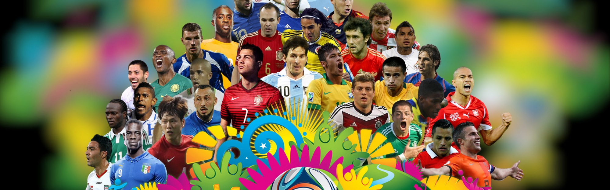 Brazil 2014 World Cup Football Stars
