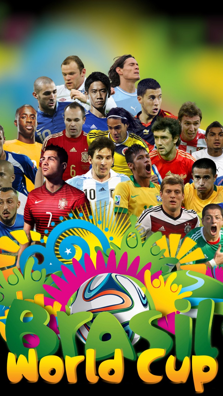 Brazil 2014 World Cup Football Stars