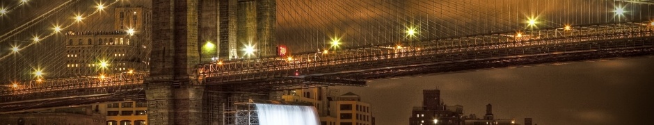 Brooklyn Bridge United States New York City Skyline River City Landscape