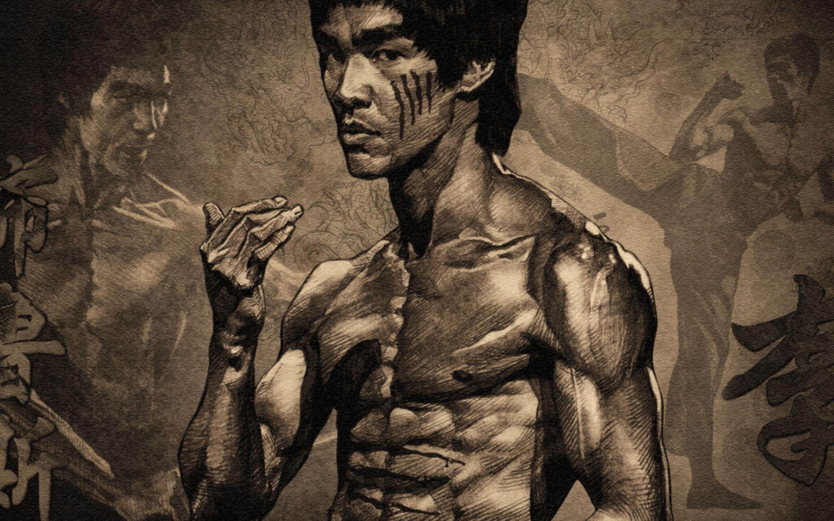 Bruce Lee Actor Male A Torso Muscles