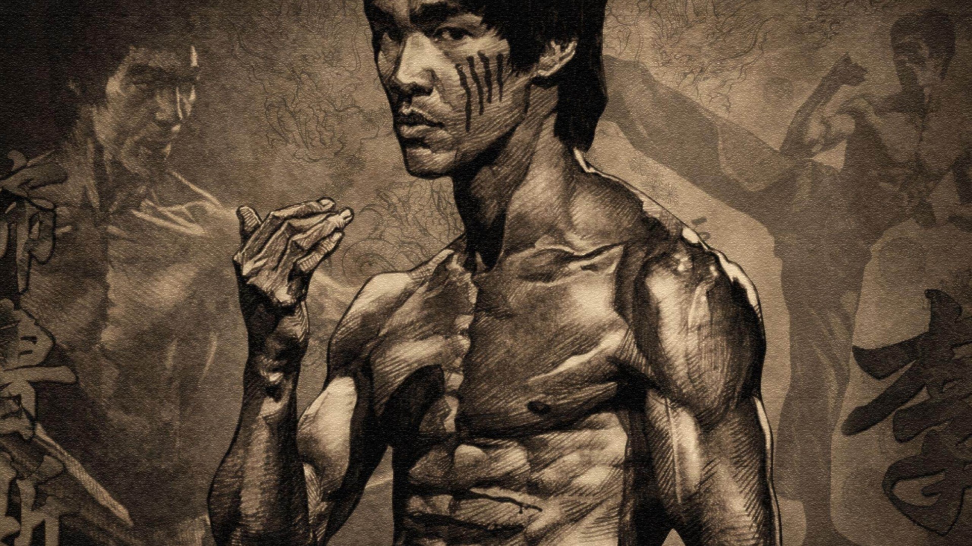 Bruce Lee Actor Male A Torso Muscles