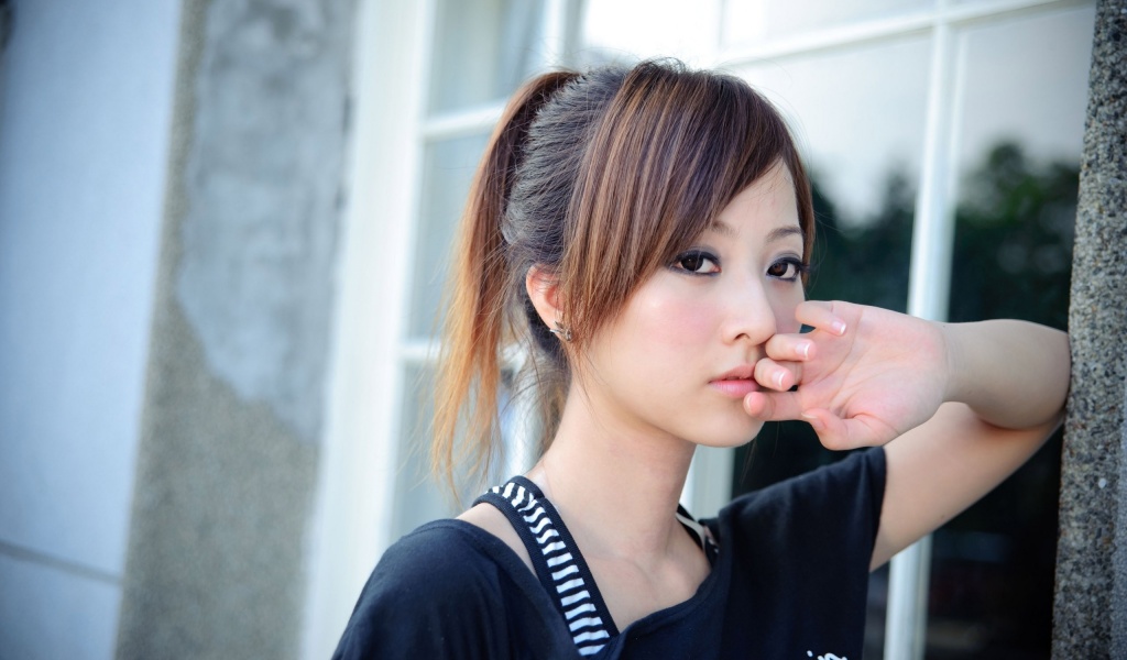 Brunettes Women Asians Taiwan Window Panes Mikako Zhang Kaijie