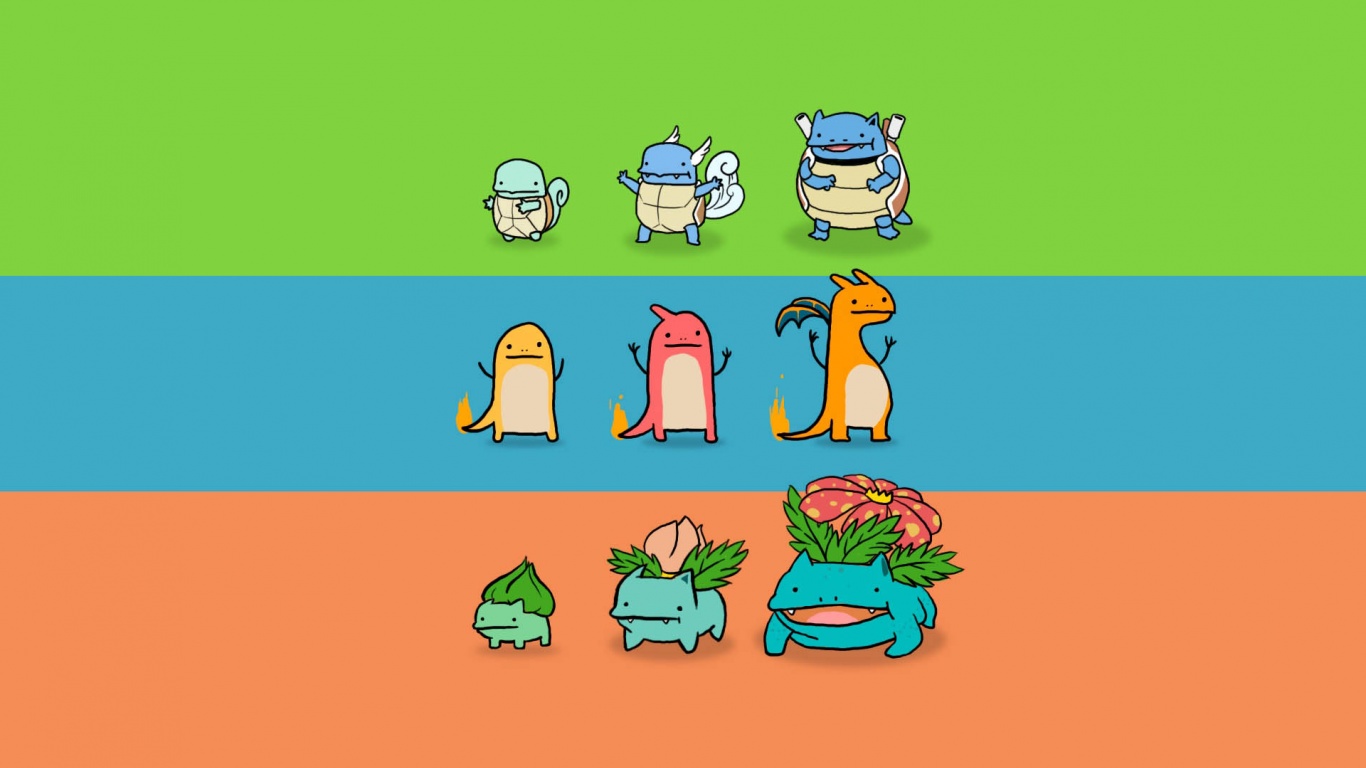 Bulbasaur Charmander And Squirtle