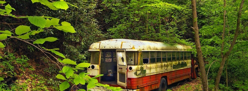 Bus Neglect Forest Nature Landscape