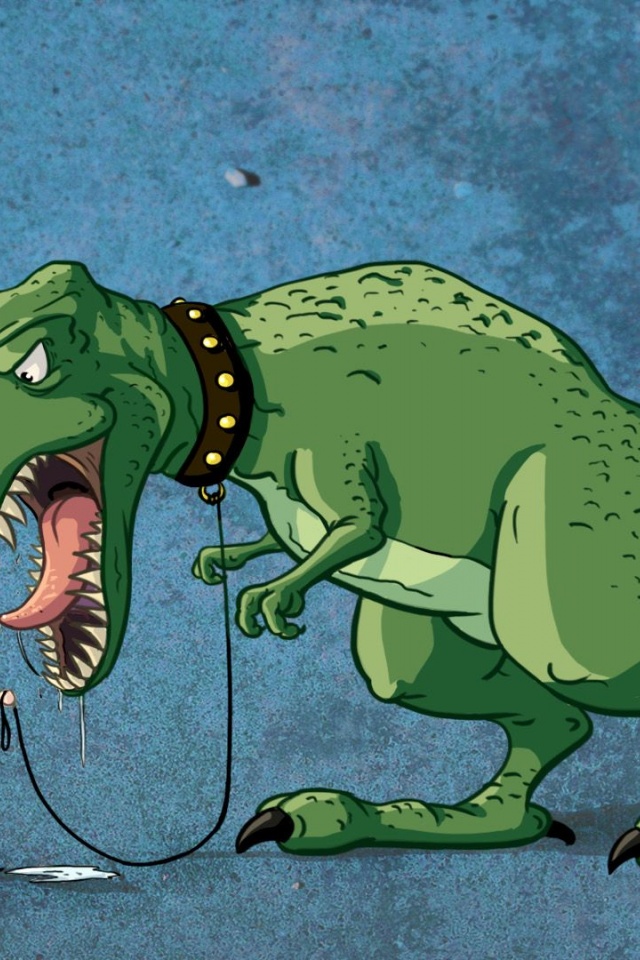 Cartoons Dinosaurs Children Funny Leash Tyrannosaurus Rex