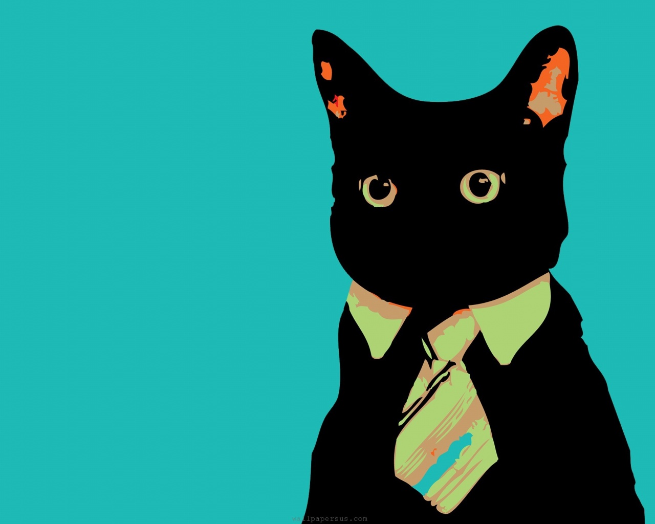 Cats Animals Vector Tie Business Business Cat